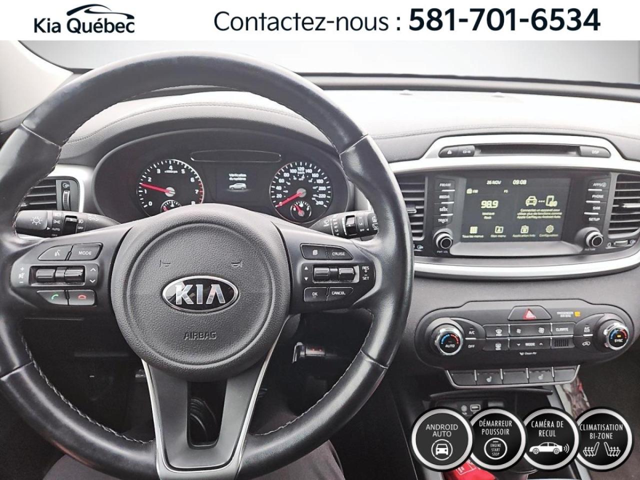 Used 2017 Kia Sorento LX* V6* AWD* BIZONE* CARPLAY* BOUTON POUSSOIR* for sale in Québec, QC