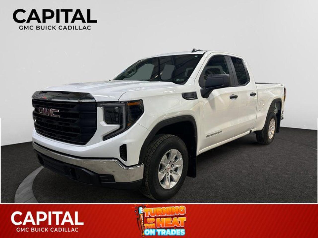 This 2025 GMC Sierra 1500 in Summit White is equipped with 4WD and Gas V8 5.3L/325 engine.The Next Generation Sierra redefines what it means to drive a pickup. The redesigned for 2019 Sierra 1500 boasts all-new proportions with a larger cargo box and cabin. It also shaves weight over the 2018 model through the use of a lighter boxed steel frame and extensive use of aluminum in the hood, tailgate, and doors.To help improve the hitching and towing experience, the available ProGrade Trailering System combines intelligent technologies to offer an in-vehicle Trailering App, a companion to trailering features in the myGMC app and multiple high-definition camera views.GMC has altered the pickup landscape with groundbreaking innovation that includes features such as available Rear Camera Mirror and available Multicolour Heads-Up Display that puts key vehicle information low on the windshield. Innovative safety features such as HD Surround Vision and Lane Change Alert with Side Blind Zone alert will also help you feel confident and in control in the Next Generation Seirra.Check out this vehicles pictures, features, options and specs, and let us know if you have any questions. Helping find the perfect vehicle FOR YOU is our only priority.P.S...Sometimes texting is easier. Text (or call) 306-801-9090 for fast answers at your fingertips!Dealer License #914248Disclaimer: All prices are plus taxes & include all cash credits & loyalties. See dealer for Details.