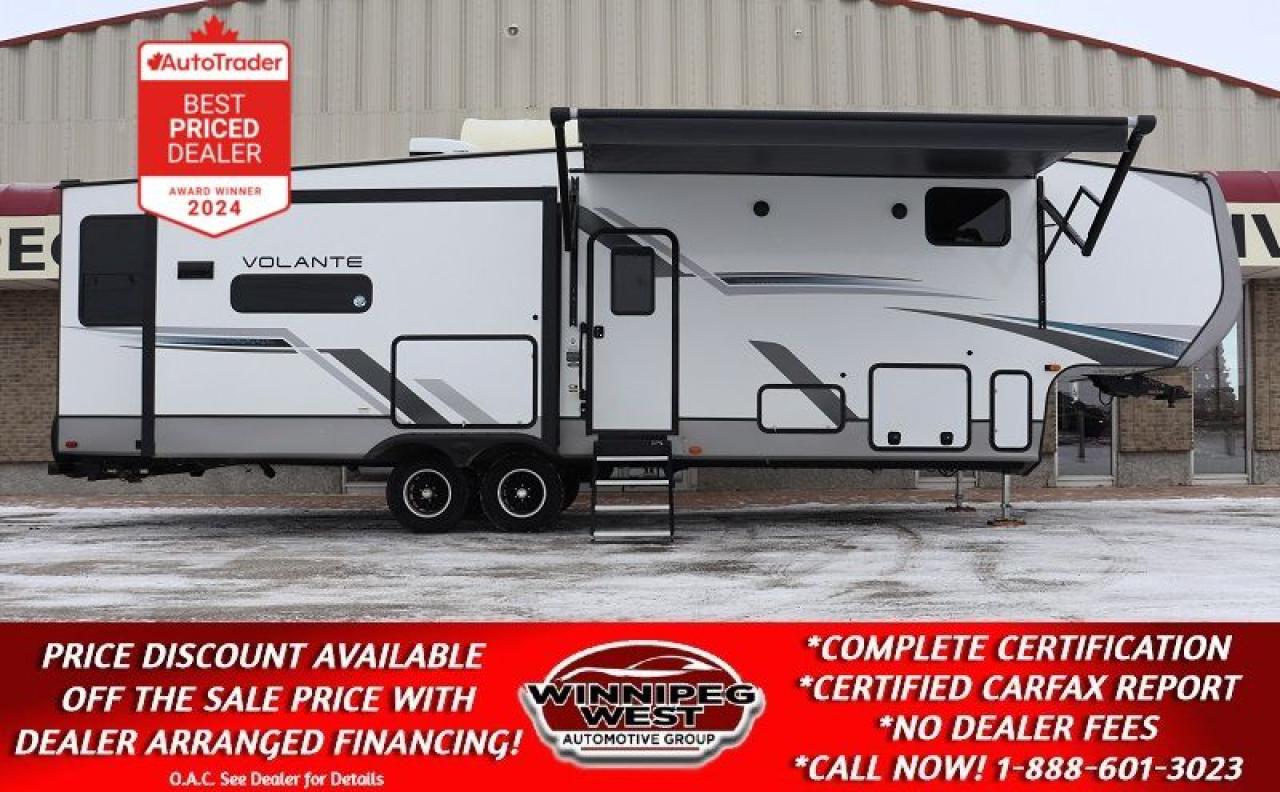 Used 2023 Crossroads RV Volante VL326RK 36FT 3 SLIDE LUXURY RV, LOADED & STILL NEW for sale in Headingley, MB