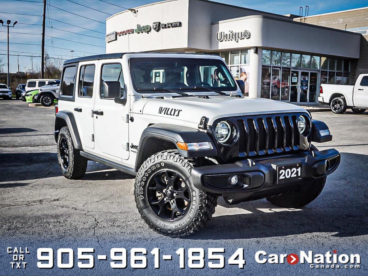 Used 2021 Jeep Wrangler Unlimited Willys 4x4| TECH & COLD WEATHER GROUP| for sale in Burlington, ON