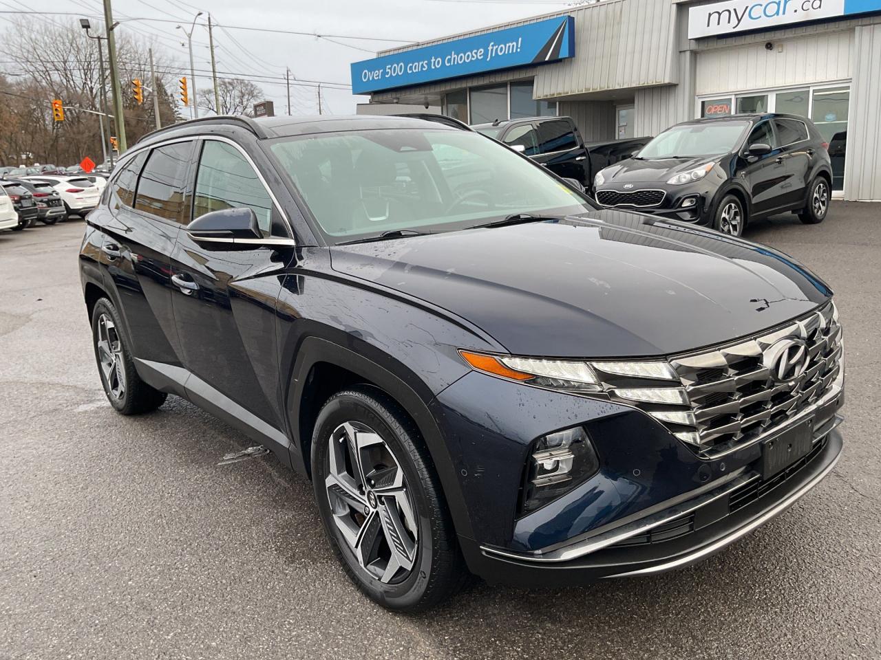 Used 2022 Hyundai Tucson Hybrid Ultimate 1.6L ULTIMATE HYBRID!!!   SUNROOF. HEATED SEATS. LEATHER. NAV. BACKUP CAM. ALLOYS. A/C. CRUISE. PWR for sale in Kingston, ON