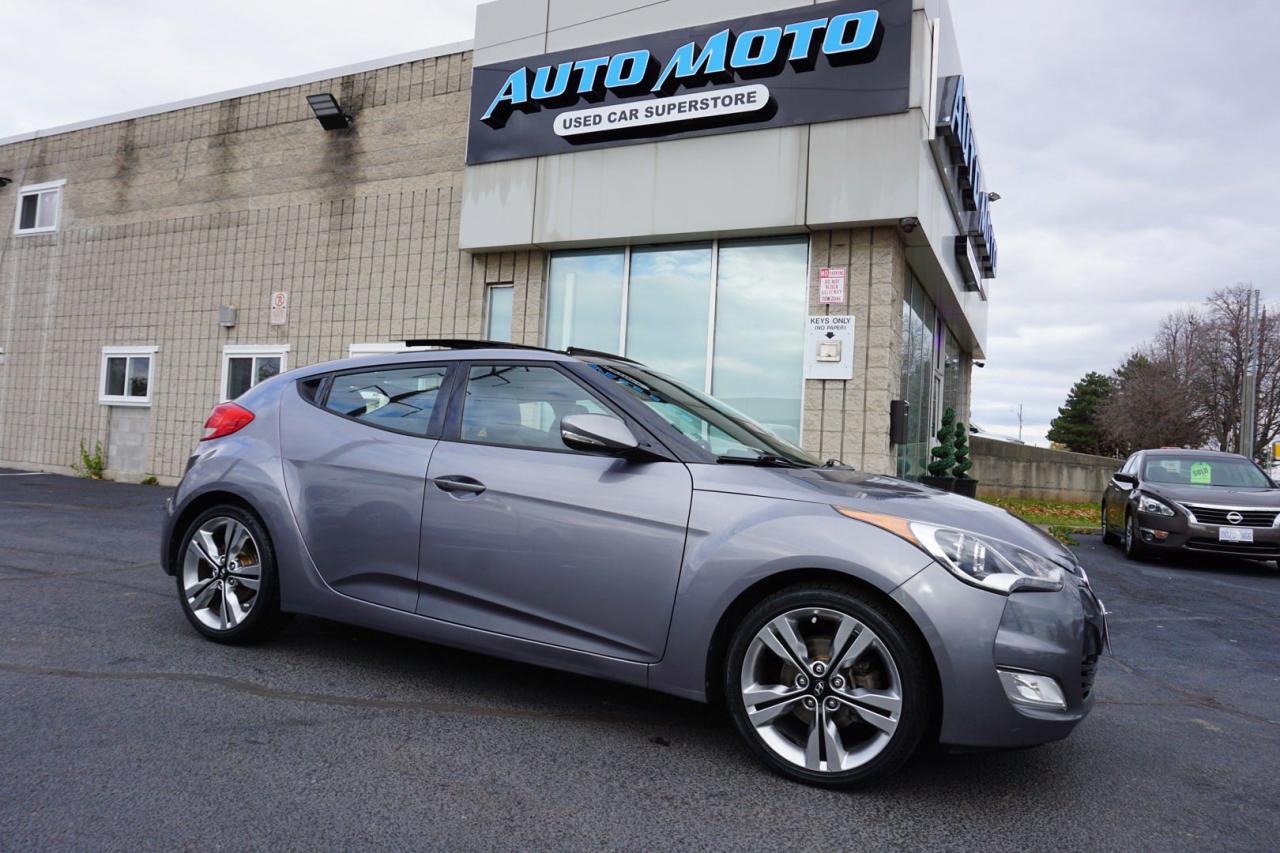 Used 2016 Hyundai Veloster TECH CERTIFIED *1 OWNER*ACCIDENT FREE* CAMERA NAV BLUETOOTH LEATHER HEATED SEATS PANO ROOF CRUISE ALLOYS for sale in Burlington, ON