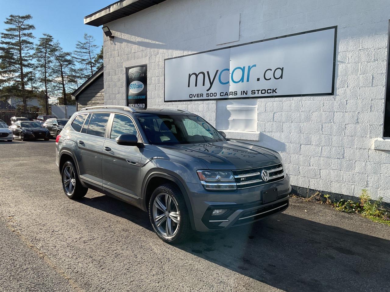 Used 2019 Volkswagen Atlas 3.6 FSI Highline 3.6L  HIGHLINE!!! SUNROOF. BACKUP CAM. HEATED SETAS. LEATHER. NAV. ALLOYS. A/C. CRUISE. PWR GROUP. K for sale in North Bay, ON