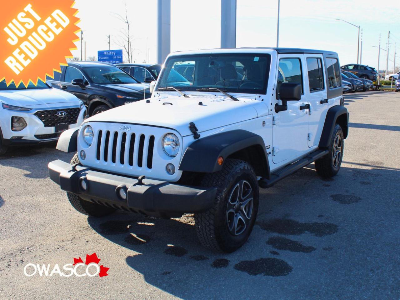 Used 2018 Jeep Wrangler JK Unlimited 3.6L Clean CarFax! One Owner! Certified! for sale in Whitby, ON