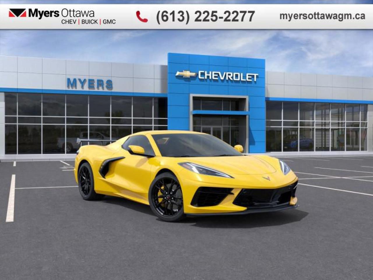 New 2025 Chevrolet Corvette Stingray Convertible  2LT, COM YELLOW, Z51 PACK, HIGH WING SPOILER for sale in Ottawa, ON