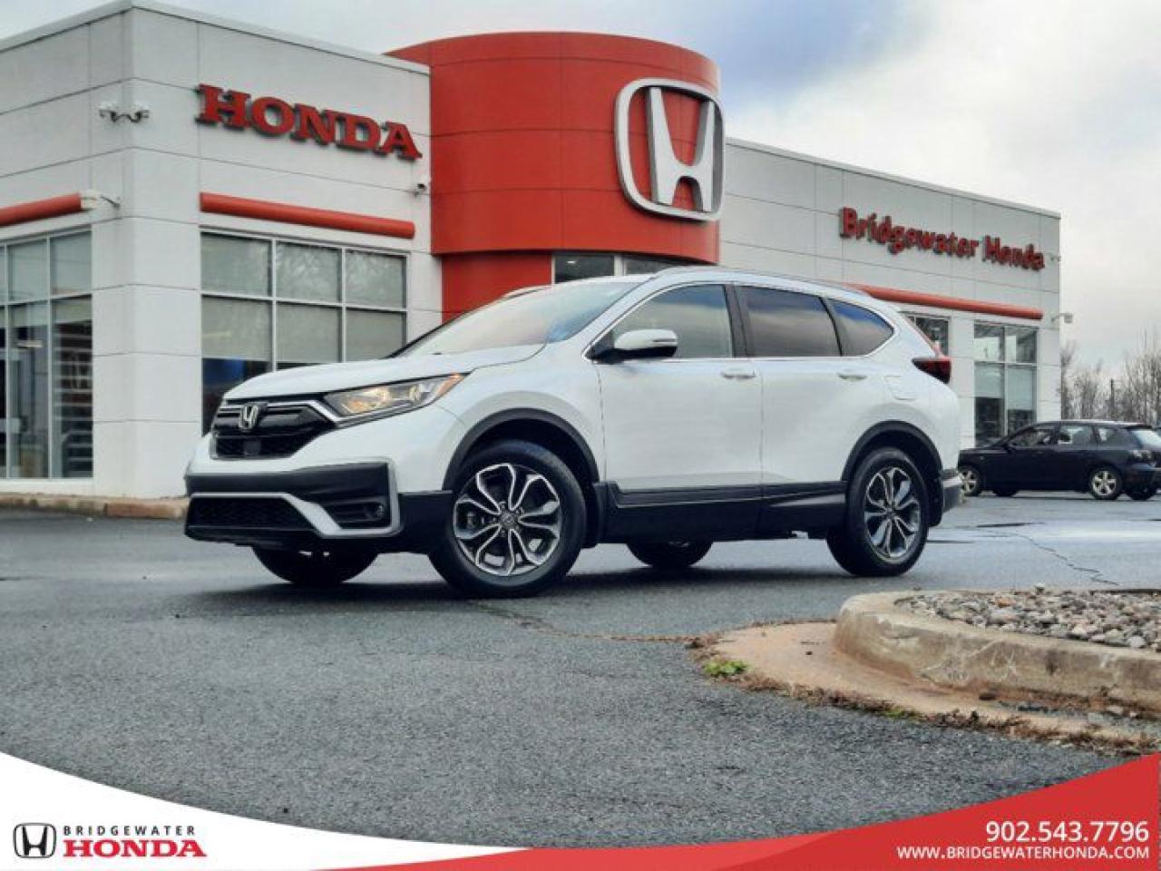 One Owner, Dealer Maintained 2022 Honda CR-V EX-L AWD CVT 1.5L I4 Turbocharged DOHC 16V LEV3-ULEV50 190hp Bridgewater Honda, Located in Bridgewater Nova Scotia.CR-V EX-L, AWD.