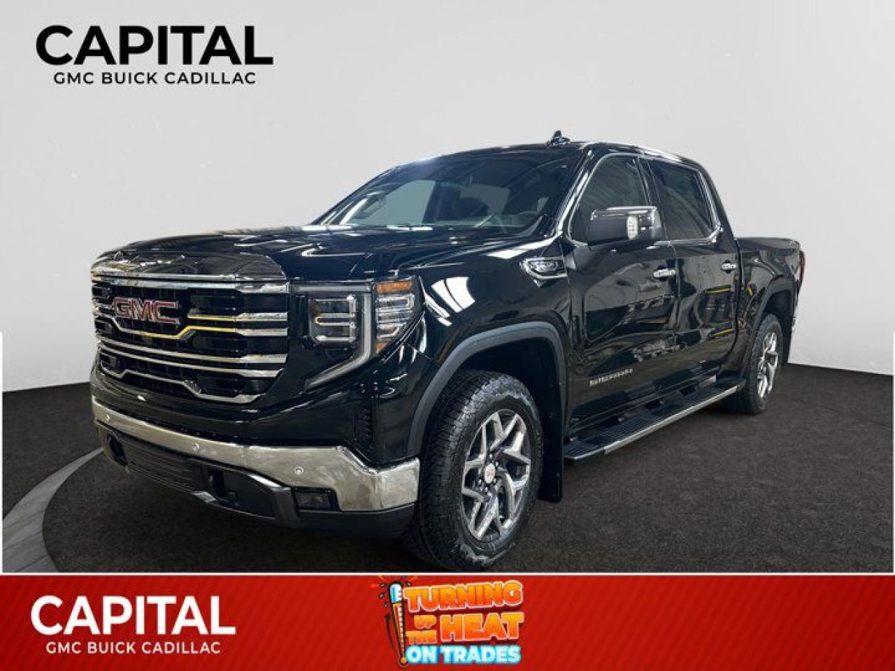 This 2025 GMC Sierra 1500 in Onyx Black is equipped with 4WD and Gas V8 5.3L/325 engine.The Next Generation Sierra redefines what it means to drive a pickup. The redesigned for 2019 Sierra 1500 boasts all-new proportions with a larger cargo box and cabin. It also shaves weight over the 2018 model through the use of a lighter boxed steel frame and extensive use of aluminum in the hood, tailgate, and doors.To help improve the hitching and towing experience, the available ProGrade Trailering System combines intelligent technologies to offer an in-vehicle Trailering App, a companion to trailering features in the myGMC app and multiple high-definition camera views.GMC has altered the pickup landscape with groundbreaking innovation that includes features such as available Rear Camera Mirror and available Multicolour Heads-Up Display that puts key vehicle information low on the windshield. Innovative safety features such as HD Surround Vision and Lane Change Alert with Side Blind Zone alert will also help you feel confident and in control in the Next Generation Seirra.Key features of the Sierra SLE and SLT include: Available GMC MultiPro Tailgate, Available Premium heated leather-appointed driver and front passenger seating, High -intensity LED headlamps, and Available ProGrade Trailering System.Check out this vehicles pictures, features, options and specs, and let us know if you have any questions. Helping find the perfect vehicle FOR YOU is our only priority.P.S...Sometimes texting is easier. Text (or call) 306-801-9090 for fast answers at your fingertips!Dealer License #914248Disclaimer: All prices are plus taxes & include all cash credits & loyalties. See dealer for Details.