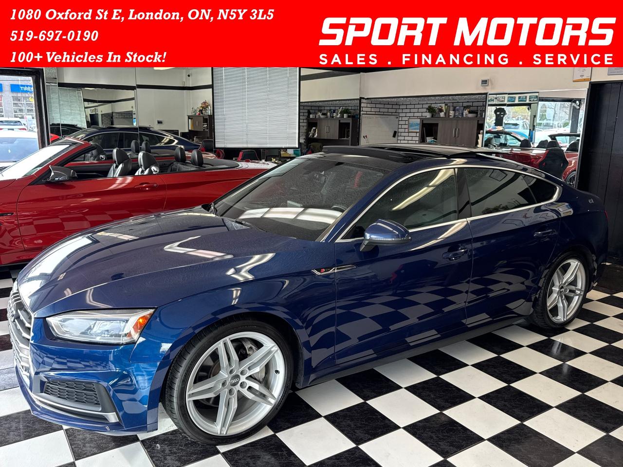 Used 2018 Audi A5 Progressiv Sportback AWD+New Tires+Cooled Leather for sale in London, ON