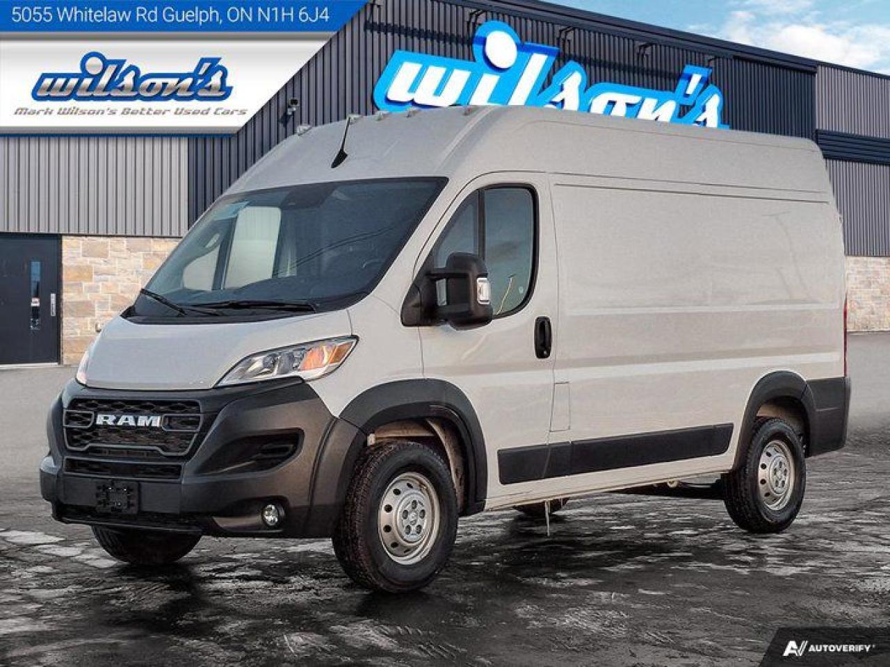 Used 2023 RAM Cargo Van ProMaster | High Roof | 136 WB | Hitch | Cruise | Power Folding Mirrors | Cargo Partition | CarPlay + Android for sale in Guelph, ON