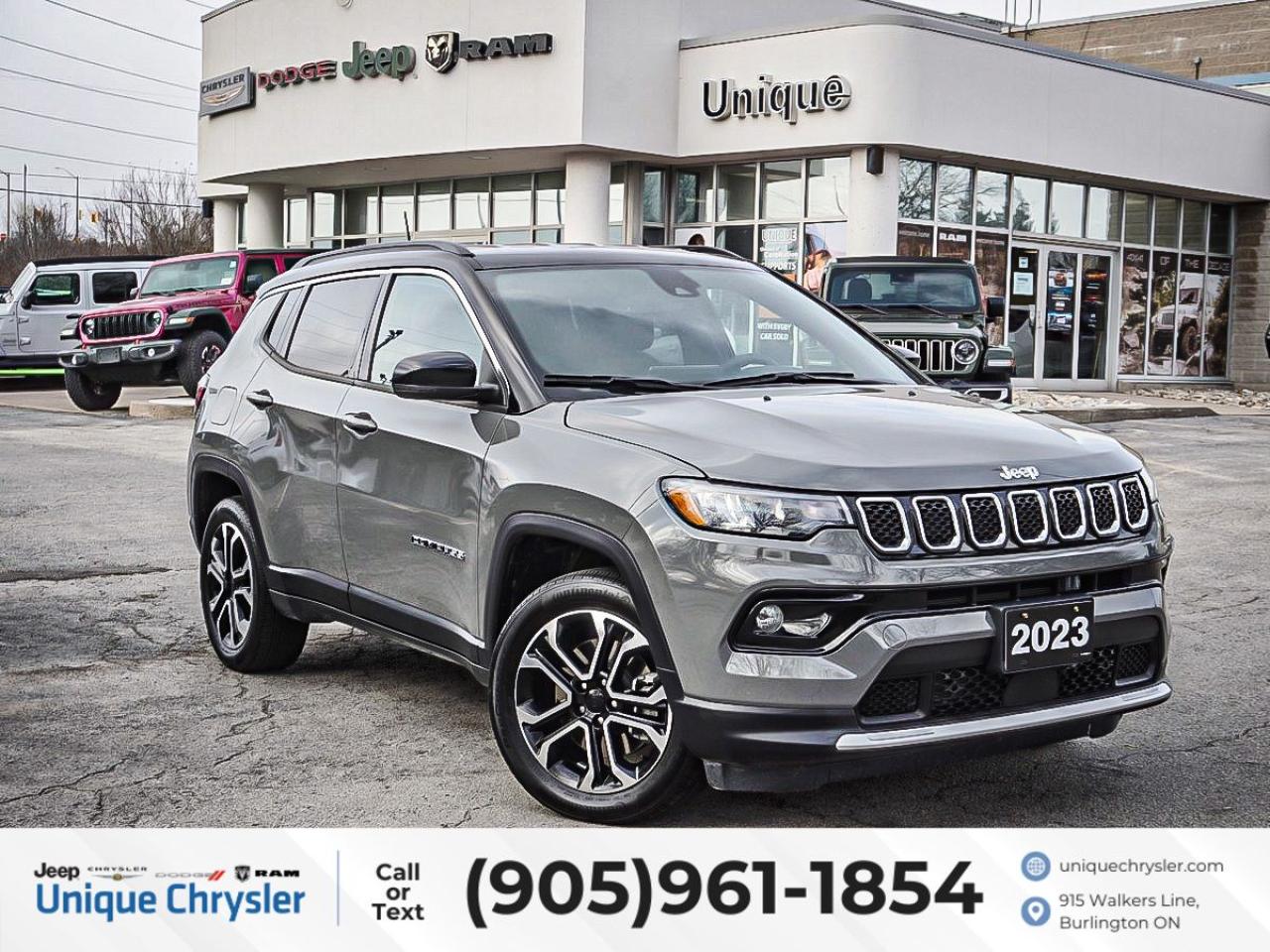 Used 2023 Jeep Compass Limited 4x4| LEATHER| HEATED SEATS & WHEEL| for sale in Burlington, ON