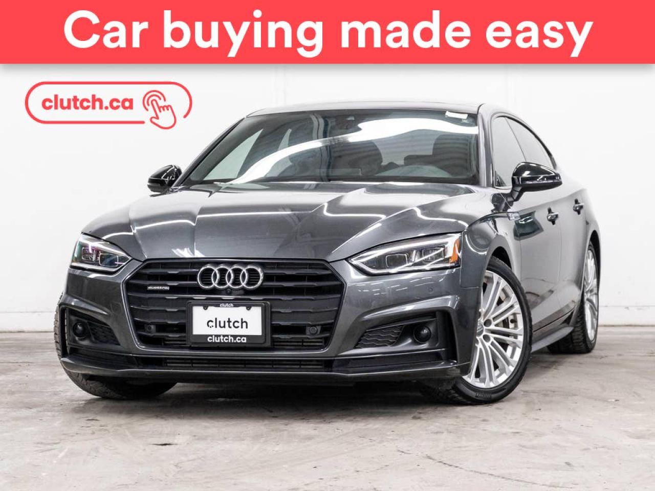 Used 2019 Audi A5 Sportback Technik AWD w/ Apple CarPlay & Android Auto, Heated Front Seats, 360 Rearview Camera for sale in Toronto, ON