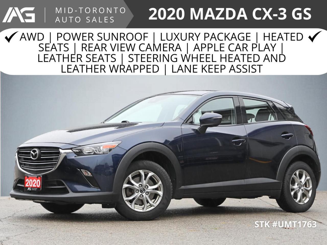 Used 2020 Mazda CX-3 GS - AWD - Power Sun Roof - Luxury Package - Heated Seats - Alloy Wheels - Rear View Camera for sale in North York, ON