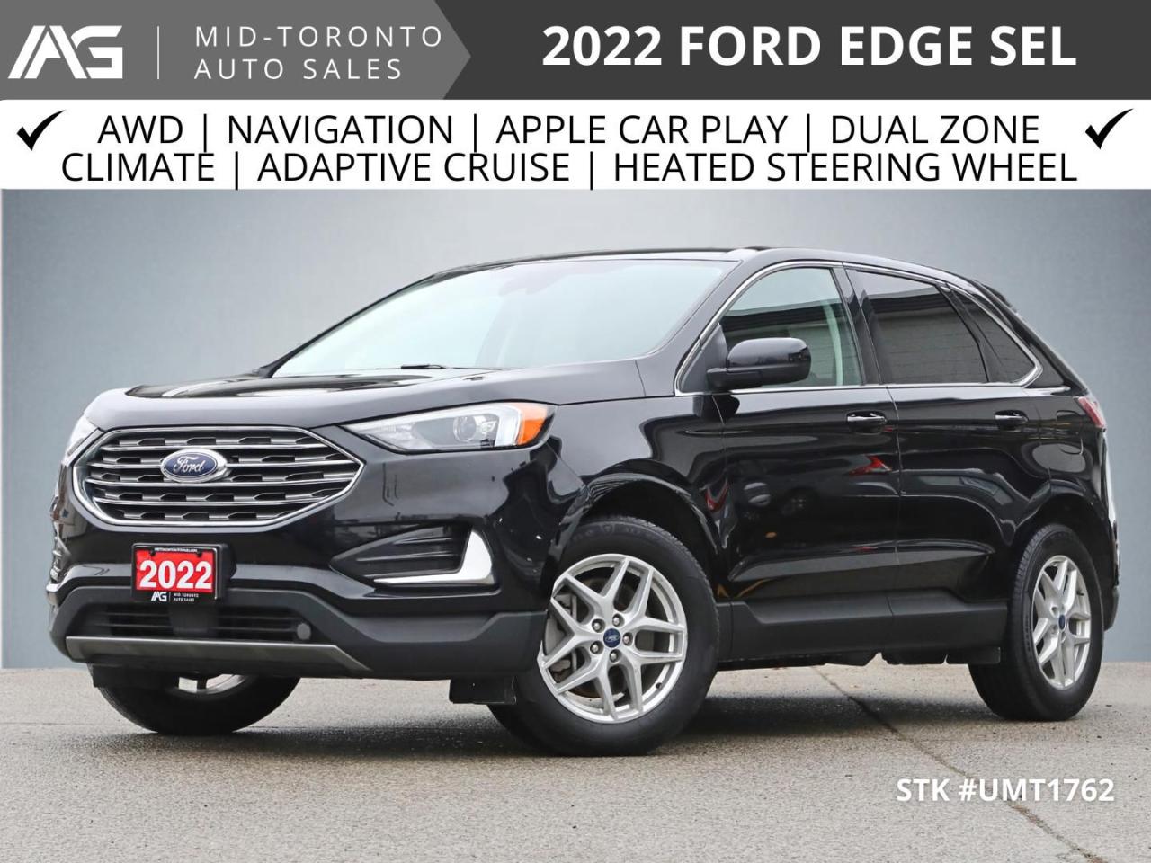 Used 2022 Ford Edge SEL - AWD - Navigation - Apple Car Play - Dual Zone Climate - Adaptive Cruise - Heated Steering Wheel for sale in North York, ON