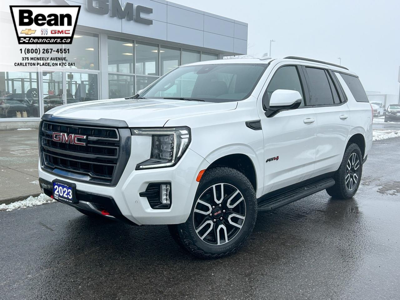 Used 2023 GMC Yukon AT4 5.3L V8 WITH REMOTE START/ENTRY, SUNROOF, HEATED SEATS, HEATED STEERING WHEEL, VENTILATED SEATS, BOSE SOUND SYSTEM, HD REAR VISION CAMERA, POWER LIFTGATE, APPLE CARPLAY AND ANDROID AUTO for sale in Carleton Place, ON