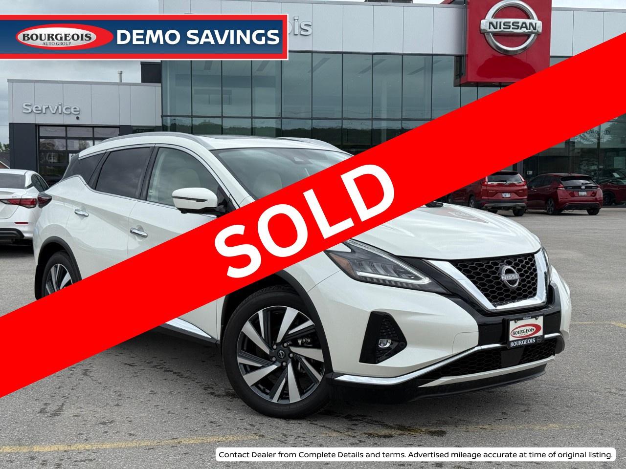 <p>The NISSAN NOW Sales Event is on until July 31st and now is the best time to take advantage of the biggest savings of the summer. With lease and finance rates starting as low as 0% OAC and cash purchase discounts up to $5,000 on select models, there's never been a better time to get into a new Nissan. Our reviews speak for themselves. Find our why so many customers make the drive to Midland for their next Nissan. </p> <p>Were thrilled to share that <strong>Nissan has been named the #1 mass market brand in initial quality</strong> by the <strong>J.D. Power 2025 U.S. Initial Quality Study</strong>! This industry-leading recognition confirms what our customers already know  when you choose <strong>Nissan</strong>, youre choosing exceptional craftsmanship, innovative technology, and dependable performance from day one.</p><p>At <strong>Bourgeois Midland Nissan</strong>, were proud to offer a full lineup of award-winning models like the <strong>Nissan Rogue</strong>, <strong>Altima</strong>, <strong>Pathfinder</strong>, and <strong>Frontier</strong>  vehicles that consistently deliver on quality, comfort, and reliability.</p><p>Ready to experience the Nissan difference? Visit our Midland dealership today and discover why more Canadians are driving home in a Nissan.</p> <p>Discover the elegance of the new Nissan Murano SL in dazzling white, equipped with an advanced AWD drivetrain that promises impeccable handling across all terrains. This SUV is not only a symbol of luxury but also a testament to Nissan's commitment to performance and safety.</p><p>The exterior of the Murano SL is a masterpiece of design, featuring sleek lines and a commanding presence on the road. Its alloy wheels add a touch of sophistication, while the sunroof/moonroof offers an open-air experience like no other. Inside, the cabin is a haven of comfort and luxury, with leather seats, heated front, and rear seats, and a leather steering wheel that enhances every drive. The smart device integration and a top-tier navigation system ensure seamless connectivity and guidance on every journey.</p><p>Technology enthusiasts will appreciate the Murano's advanced features, including a backup camera, Bluetooth connection, and remote start, all designed to make driving more convenient and enjoyable. Safety is paramount, with lane assist, brake assist, and adaptive cruise control, providing peace of mind for you and your passengers. The integrated parking sensors and satellite radio complement the driving experience, making it both safe and entertaining.</p><p>This Nissan Murano SL is the perfect choice for individuals and families seeking a blend of luxury, comfort, and safety in their vehicle. Its comprehensive suite of features makes it an ideal companion for long road trips or daily commutes. We invite you to contact our dealership today for more information and to experience firsthand the allure of the Murano SL. Don't miss the opportunity to make this exquisite SUV yours.</p> <p><strong>Why Choose the Bourgeois Auto Group?</strong></p><p>For 80 years, Bourgeois Auto Group has been delivering exceptional automotive experiences. Our factor trained teams work to ensure you receive the shopping experience you deserve; whether you're looking for a new or new-to-you vehicle.</p><p>Shop 24/7 with our online showroom and chat service, ensuring convenience every step of the way. No hidden fees, full disclosure, and every pre-owned vehicle comes with a Carfax® report for peace of mind.</p><p>We offer a wide selection of pre-owned vehicles, all competitively priced using real-time market data. Get the best deal on your purchase and trade-in with our free Live Market Analysis report.</p><p>Looking to sell your car? We buy any make or modelno purchase required. Our simple to use online trade valuation tool will provide you with a clear, transparent selling experience whether you buy our car or not.</p><p>Backed by hundreds dedicated employees across 4 convenient locations, were here to meet all your automotive needs. Visit us in Midland or Parry Sound and explore our inventory or schedule your next service today.</p> <p>Experience exceptional value with Bourgeois Midland Nissans executive demos. These are like-new vehicles with low mileage, premium features, and significant savings. Drive away with confidence, backed by the balance of factory warranties and our commitment to quality. Its a great way to own a new Nissan.</p> <p><strong>Financing Your Next Vehicle with Bourgeois Midland Nissan:</strong></p><p>At Bourgeois Midland Nissan, we make financing your next vehicle simple and stress-free! Our team works with trusted lenders to find flexible options tailored to your budget. Drive away with confidenceapply today!</p><p>Take advantage of our online pre-qualification tool, backed by Equifax and TD Bank to find the payment that works for you. Simply <a href=https://www.bourgeoisnissan.com/pre-qualify-for-financing/ rel=nofollow><strong>CLICK HERE</strong></a> to use our secure online credit tool with no impact to your credit.</p>