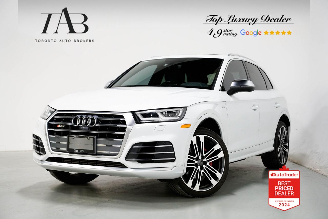 This 2018 Audi SQ5 3.0 Technik is a 1-Owner Local Ontario vehicle with Clean Carfax Report. It is where luxury meets high performance, offering thrilling dynamics with its turbocharged engine and Audis renowned quattro all-wheel-drive system. Its refined design, premium Technik trim, and striking 21-inch wheels make this SUV both captivating and capable for any adventure.

Key Features:

3.0L Turbocharged V6 Engine 
8-Speed Tiptronic Automatic Transmission
Quattro All-Wheel Drive for Optimal Traction
21-Inch Audi Sport Alloy Wheels
Technik Trim with Advanced Driver Assistance Features
Virtual Cockpit with Fully Digital Instrument Cluster
MMI Navigation Plus with Touchpad Control
Bang & Olufsen Sound System
Panoramic Sunroof with Power Shade
Leather Upholstery with Heated Front Seats
Full LED Headlights and Tail Lights
Three-Zone Automatic Climate Control
Advanced Safety Systems (Audi pre sense, rearview camera, parking sensors)

NOW OFFERING 3 MONTH DEFERRED FINANCING PAYMENTS ON APPROVED CREDIT

WE OFFER THE BEST FINANCE RATES, AND DONT CHARGE ANY FEE

Looking for a top-rated pre-owned luxury car dealership in the GTA? Look no further than Toronto Auto Brokers (TAB)! Were proud to have won multiple awards, including the 2024 AutoTrader Best Priced Dealer, 2024 CBRB Dealer Award, the Canadian Choice Award 2024, the 2024 BNS Award, the 2024 Three Best Rated Dealer Award, and many more!

With 30 years of experience serving the Greater Toronto Area, TAB is a respected and trusted name in the pre-owned luxury car industry. Our 30,000 sq.Ft indoor showroom is home to a wide range of luxury vehicles from top brands like BMW, Mercedes-Benz, Audi, Porsche, Land Rover, Jaguar, Aston Martin, Bentley, Maserati, and more. And we dont just serve the GTA, were proud to offer our services to all cities in Canada, including Vancouver, Montreal, Calgary, Edmonton, Winnipeg, Saskatchewan, Halifax, and more.

At TAB, were committed to providing a no-pressure environment and honest work ethics. As a family-owned and operated business, we treat every customer like family and ensure that every interaction is a positive one. Come experience the TAB Lifestyle at its truest form, luxury car buying has never been more enjoyable and exciting!

We offer a variety of services to make your purchase experience as easy and stress-free as possible. From competitive and simple financing and leasing options to extended warranties, aftermarket services, and full history reports on every vehicle, we have everything you need to make an informed decision. We welcome every trade, even if youre just looking to sell your car without buying, and when it comes to financing or leasing, we offer same day approvals, with access to over 50 lenders, including all of the banks in Canada. Feel free to check out your own Equifax credit score without affecting your credit score, simply click on the Equifax tab above and see if you qualify.

So if youre looking for a luxury pre-owned car dealership in Toronto, look no further than TAB! We proudly serve the GTA, including Toronto, Etobicoke, Woodbridge, North York, York Region, Vaughan, Thornhill, Richmond Hill, Mississauga, Scarborough, Markham, Oshawa, Peteborough, Hamilton, Newmarket, Orangeville, Aurora, Brantford, Barrie, Kitchener, Niagara Falls, Oakville, Cambridge, Kitchener, Waterloo, Guelph, London, Windsor, Orillia, Pickering, Ajax, Whitby, Durham, Cobourg, Belleville, Kingston, Ottawa, Montreal, Vancouver, Winnipeg, Calgary, Edmonton, Regina, Halifax, and more.

Call us today or visit our website to learn more about our inventory and services. And remember, all prices exclude applicable taxes and licensing, and vehicles can be certified at an additional cost of $799.