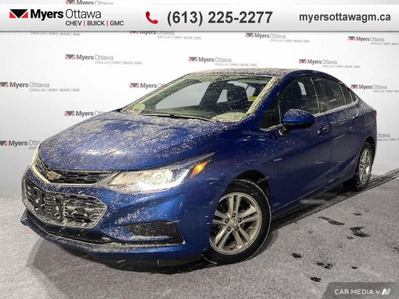 <b>CERTIFIED </b><br>   Compare at $16443 - Myers Cadillac is just $15964! <br> <br>JUST IN - 2018 CRUZE LT SEDAN- KINETIC BLUE ON BLACK, AUTO, PARK ASSIST, REAR CAMERA, CARPLAY, TECH PACKAGE, BOSE SPEAKERS, 16 ALLOYS, REMOTE START, SUNROOF, CLIMATE CONTROL, ONE OWNER, CERTIFIED, NO ADMIN FEES CLEAN CARFAX. <br> <br>To apply right now for financing use this link : <a href=https://creditonline.dealertrack.ca/Web/Default.aspx?Token=b35bf617-8dfe-4a3a-b6ae-b4e858efb71d&Lang=en target=_blank>https://creditonline.dealertrack.ca/Web/Default.aspx?Token=b35bf617-8dfe-4a3a-b6ae-b4e858efb71d&Lang=en</a><br><br> <br/><br>All prices include Admin fee and Etching Registration, applicable Taxes and licensing fees are extra.<br>*LIFETIME ENGINE TRANSMISSION WARRANTY NOT AVAILABLE ON VEHICLES WITH KMS EXCEEDING 140,000KM, VEHICLES 8 YEARS & OLDER, OR HIGHLINE BRAND VEHICLE(eg. BMW, INFINITI. CADILLAC, LEXUS...)<br> Come by and check out our fleet of 30+ used cars and trucks and 150+ new cars and trucks for sale in Ottawa.  o~o