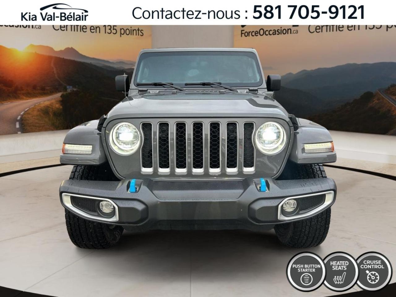 Used 2023 Jeep Wrangler 4xe Sahara *4x4 *CUIR *CAMERA *VOLANT CHAUFFANT *GPS for sale in Québec, QC