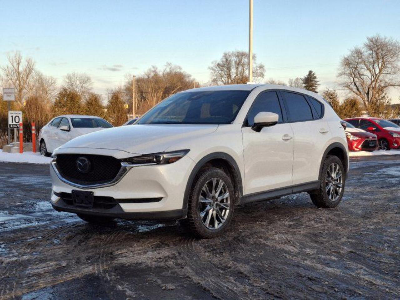 Check out this certified 2019 Mazda CX-5 Signature | AWD | Leather | Sunroof | Nav | Cooled & Heated Seats | Heated Steering | Power Tailgate. Its Automatic transmission and 2.5 L engine will keep you going. This Mazda CX-5 has the following options: Sunroof, Navigation System, Leather, Heated Steering Wheel, Air Conditioning, Air Conditioned Seats, Heated Seats, Tilt Steering Wheel, Steering Radio Controls, and Power Windows. See it for yourself at Mark Wilsons Better Used Cars, 5055 Whitelaw Road, Guelph, ON N1H 6J4.60+ years of World Class Service!450+ Live Market Priced VEHICLES! ONE MASSIVE LOCATION!Free Local Delivery Available!FINANCING! - Better than bank rates! 6 Months No Payments available on approved credit OAC. Zero Down Available. We have expert licensed credit specialists to secure the best possible rate for you and keep you on budget ! We are your financing broker, let us do all the leg work on your behalf! Click the RED Apply for Financing button to the right to get started or drop in today!BAD CREDIT APPROVED HERE! - You dont need perfect credit to get a vehicle loan at Mark Wilsons Better Used Cars! We have a dedicated licensed team of credit rebuilding experts on hand to help you get the car of your dreams!WE LOVE TRADE-INS! - Top dollar trade-in values!SELL us your car even if you dont buy ours! HISTORY: Free Carfax report included.Certification included! No shady fees for safety!EXTENDED WARRANTY: Available30 DAY WARRANTY INCLUDED: 30 Days, or 3,000 km (mechanical items only). No Claim Limit (abuse not covered)5 Day Exchange Privilege! *(Some conditions apply)CASH PRICES SHOWN: Excluding HST and Licensing Fees.2019 - 2024 vehicles may be daily rentals. Please inquire with your Salesperson.