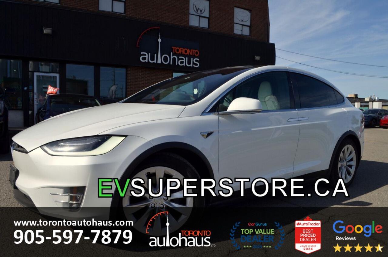 Used 2018 Tesla Model X 100D I 6 SEATS I WHITE INTERIOR for sale in Concord, ON