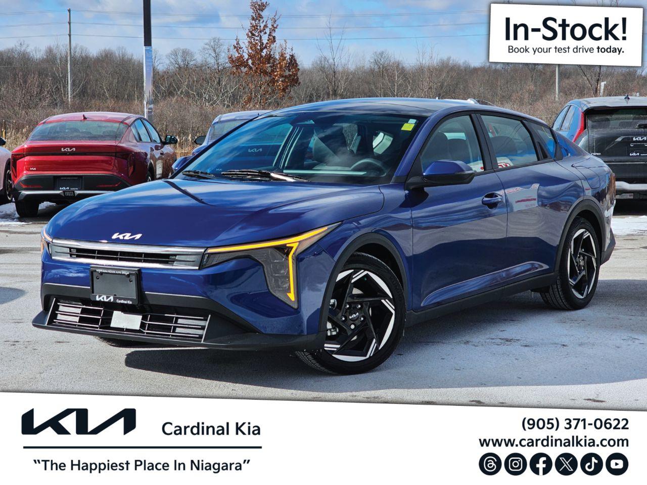 This vehicle is here in-stock, book an appointment for your test drive today!

The selling price of this vehicle includes a document fee priced at $599.

At Cardinal Kia we believe in 5-Star Customer Service - we are committed to exceeding your expectations, from test drive to delivery. Our professional team will help you find your perfect Kia, one that fits all your needs and budget, and prove to you that owning a Kia is an experience you dont want to miss. Call or visit the all-new www.cardinalkia.com today and if you need more convincing, read our reviews - they tell a story! We are located at 7818 Oakwood Drive, Niagara Falls (seconds away from Walmart) and right beside the QEW! Buy with confidence; read our Online Reviews & check us out on Facebook, Twitter, and Instagram! Look us up on YouTube for helpful and handy How To videos to show you how to use the features of your new vehicle! For more of our New & Pre-Owned Inventory, please visit the all-new www.cardinalkia.com. Proudly serving the Niagara Region! From out of town? There is always a reason to visit Niagara Falls! We have customers from all over Ontario; Niagara Falls, St. Catharines, Welland, Fonthill and Fort Erie, Grimsby, Port Colborne, Beamsville, Hamilton, Smithville, Wainfleet, Stoney Creek, Hamilton Mountain, Burlington, Oakville, Ancaster and Caledonia and 1 hour from Mississauga, South Brampton and Hagersville.