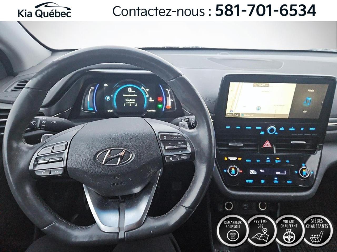 Used 2021 Hyundai IONIQ Electric PREFERRED * GPS* BIZONE* BOUTON POUSSOIR* CAMERA* for sale in Québec, QC