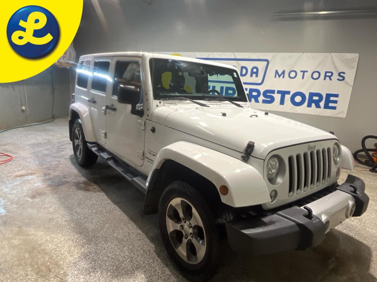 Used 2018 Jeep Wrangler Unlimited Sahara 4WD * Navigation * Trail Rated * Fog Lights * Fully Leather Seats * Leather Steering Wheel * Steering Wheel Controls * Power Locks/Wi for sale in Cambridge, ON