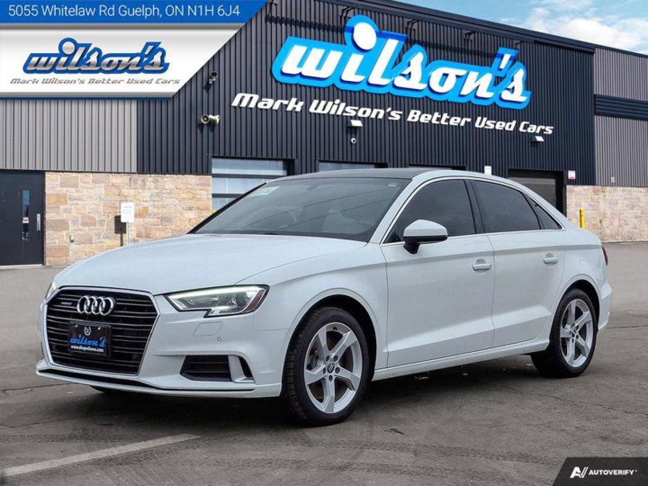 Used 2019 Audi A3 Sedan Komfort  AWD | Leather | Sunroof | Rear Camera | Bluetooth | Power Seat | Alloy Wheels and more! for sale in Guelph, ON