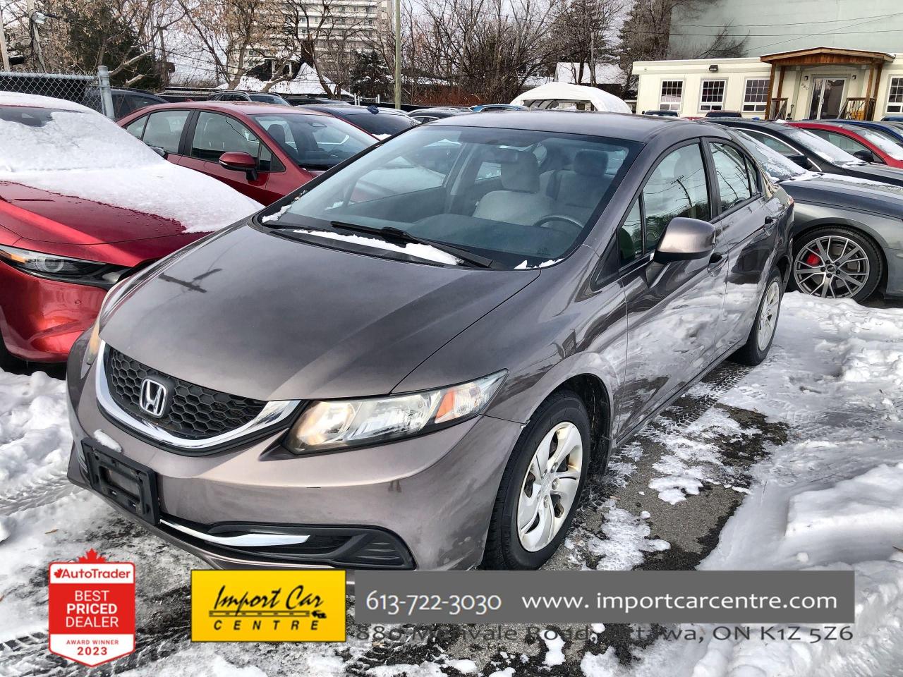 Used 2013 Honda Civic LX ONE ORIGINAL OWNER, LOW KMS, AUTO, A/C for sale in Ottawa, ON