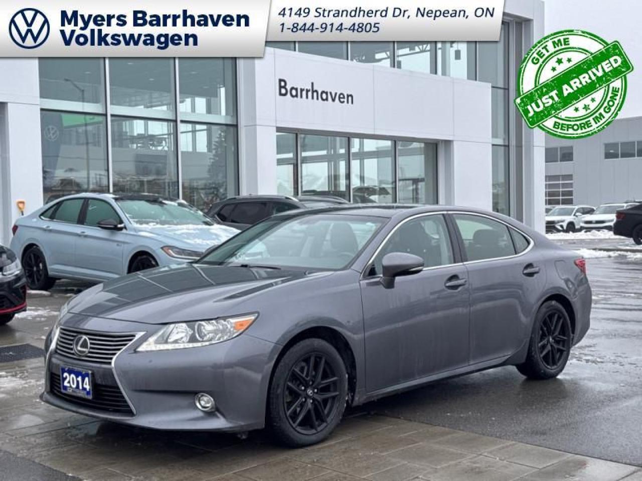 Smooth, refined, posh, and chock-a-block with features and furnishings conceived to isolate its occupants from the noise and frustrations of everyday traffic. -Car and Driver This  2014 Lexus ES is fresh on our lot in Nepean. <br> <br>With such a focus on fine-tuned performance in many luxury brands today, some have forgotten how to build a traditional luxury sedan. This Lexus ES is very modern in its technology and safety features, but has an old-school attitude towards luxury; a spacious cabin, handsome, low-key styling, and an extremely comfortable drive. You also get the rock-solid reliability and low cost of ownership that Lexus has become famous for over the years. This  sedan has 170,589 kms. Its  nebula grey pearl in colour  . It has an automatic transmission and is powered by a  268HP 3.5L V6 Cylinder Engine.  <br> <br>To apply right now for financing use this link : <a href=https://www.barrhavenvw.ca/en/form/new/financing-request-step-1/44 target=_blank>https://www.barrhavenvw.ca/en/form/new/financing-request-step-1/44</a><br><br> <br/><br>We are your premier Volkswagen dealership in the region. If youre looking for a new Volkswagen or a car, check out Barrhaven Volkswagens new, pre-owned, and certified pre-owned Volkswagen inventories. We have the complete lineup of new Volkswagen vehicles in stock like the GTI, Golf R, Jetta, Tiguan, Atlas Cross Sport, Volkswagen ID.4 electric vehicle, and Atlas. If you cant find the Volkswagen model youre looking for in the colour that you want, feel free to contact us and well be happy to find it for you. If youre in the market for pre-owned cars, make sure you check out our inventory. If you see a car that you like, contact 844-914-4805 to schedule a test drive.<br> Come by and check out our fleet of 40+ used cars and trucks and 110+ new cars and trucks for sale in Nepean.  o~o