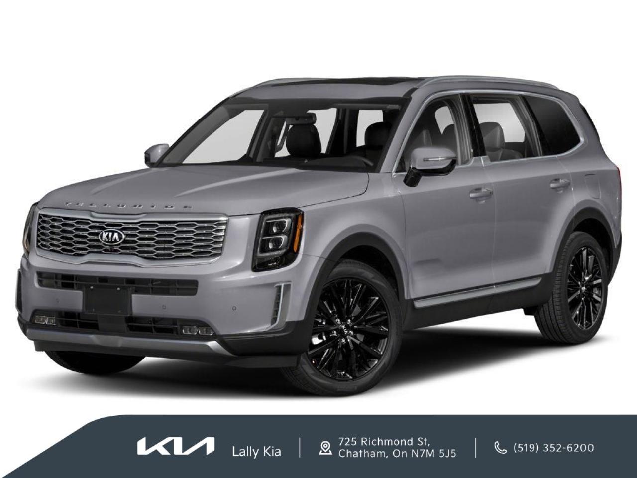 Used 2021 Kia Telluride Nightsky NIGHTSKY, ALLOY WHEELS, APPLE CARPLAY & ANDROID AUTO, HEATED & AIR COOLED CAPTAIN SEATS, HEATED STEERING WHEEL, MEMORY SEAT, NAVIGATION SYSTEM, POWER L for sale in Chatham, ON