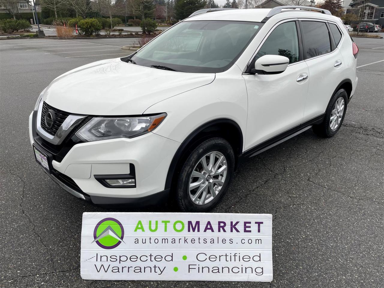 EXTREMELY CLEAN AND BEAUTIFUL SV AWD WITH DRIVER ASSISTANCE, CARPLAY, ALLOY WHEELS, GREAT FINANCING, FREE WARRANTY, INSPECTED W/BCAA MBSHP!<br /><br /><strong>Welcome to the Automarket, your financing dealership for any and every type of financial situation. You need a vehicle and we can help.</strong><br /><br />We are featuring a spectacular condition Rogue SV with awd, driver assistance package, alloy wheels, Carplay and all of the power features. <br /><br />Having been fully inspected, we know that the tires are 50% New, the Brakes are 80% New in front and 60% New in the rear. We changed the oil, tested the battery and the coolant and fully detailed the vehicle for your enjoyment and peace of mind.<br /><br /><br />2 LOCATIONS TO SERVE YOU, BE SURE TO CALL FIRST TO CONFIRM WHERE THE VEHICLE IS PARKED<br />WHITE ROCK 604-542-4970 LANGLEY 604-533-1310 OWNER'S CELL 604-649-0565<br /><br />We are a family owned and operated business since 1983 and we are committed to offering outstanding vehicles backed by exceptional customer service, now and in the future.<br />What ever your specific needs may be, we will custom tailor your purchase exactly how you want or need it to be. All you have to do is give us a call and we will happily walk you through all the steps with no stress and no pressure.<br />WE ARE THE HOUSE OF YES?<br />ADDITIONAL BENFITS WHEN BUYING FROM SK AUTOMARKET:<br />ON SITE FINANCING THROUGH OUR 17 AFFILIATED BANKS AND VEHICLE FINANCE COMPANIES<br />IN HOUSE LEASE TO OWN PROGRAM.<br />EVRY VEHICLE HAS UNDERGONE A 120 POINT COMPREHENSIVE INSPECTION<br />EVERY PURCHASE INCLUDES A FREE POWERTRAIN WARRANTY<br />EVERY VEHICLE INCLUDES A COMPLIMENTARY BCAA MEMBERSHIP FOR YOUR SECURITY<br />EVERY VEHICLE INCLUDES A CARFAX AND ICBC DAMAGE REPORT<br />EVERY VEHICLE IS GUARANTEED LIEN FREE<br />DISCOUNTED RATES ON PARTS AND SERVICE FOR YOUR NEW CAR AND ANY OTHER FAMILY CARS THAT NEED WORK NOW AND IN THE FUTURE.<br />36 YEARS IN THE VEHICLE SALES INDUSTRY<br />A+++ MEMBER OF THE BETTER BUSINESS BUREAU<br />RATED TOP DEALER BY CARGURUS 2 YEARS IN A ROW<br />MEMBER IN GOOD STANDING WITH THE VEHICLE SALES AUTHORITY OF BRITISH COLUMBIA<br />MEMBER OF THE AUTOMOTIVE RETAILERS ASSOCIATION<br />COMMITTED CONTRIBUTER TO OUR LOCAL COMMUNITY AND THE RESIDENTS OF BC<br /><br /> This vehicle has been Fully Inspected, Certified and Qualifies for Our Free Extended Warranty.Don't forget to ask about our Great Finance and Lease Rates. We also have a Options for Buy Here Pay Here and Lease to Own for Good Customers in Bad Situations. 2 locations to help you, White Rock and Langley. Be sure to call before you come to confirm the vehicles location and availability or look us up at www.automarketsales.com. White Rock 604-542-4970 and Langley 604-533-1310. Serving Surrey, Delta, Langley, Richmond, Vancouver, all of BC and western Canada. Financing & leasing available. CALL SK AUTOMARKET LTD. 6045424970. Call us toll-free at 1 877 813-6807. $495 Documentation fee and applicable taxes are in addition to advertised prices.<br />LANGLEY LOCATION DEALER# 40038<br />S. SURREY LOCATION DEALER #9987<br />