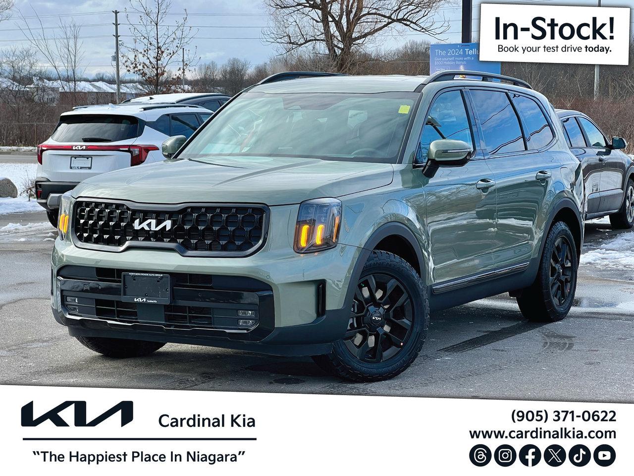 This previous DEMO is here in-stock, book an appointment for your test drive today!



The selling price of this vehicle includes a DEMO discount of $5,500, and a document fee priced at $599. Original price: $66,344



At Cardinal Kia we believe in 5-Star Customer Service - we are committed to exceeding your expectations, from test drive to delivery. Our professional team will help you find your perfect Kia, one that fits all your needs and budget, and prove to you that owning a Kia is an experience you dont want to miss. Call or visit the all-new www.cardinalkia.com today and if you need more convincing, read our reviews - they tell a story! We are located at 7818 Oakwood Drive, Niagara Falls (seconds away from Walmart) and right beside the QEW! Buy with confidence; read our Online Reviews & check us out on Facebook, Twitter, and Instagram! Look us up on YouTube for helpful and handy How To videos to show you how to use the features of your new vehicle! For more of our New & Pre-Owned Inventory, please visit the all-new www.cardinalkia.com. Proudly serving the Niagara Region! From out of town? There is always a reason to visit Niagara Falls! We have customers from all over Ontario; Niagara Falls, St. Catharines, Welland, Fonthill and Fort Erie, Grimsby, Port Colborne, Beamsville, Hamilton, Smithville, Wainfleet, Stoney Creek, Hamilton Mountain, Burlington, Oakville, Ancaster and Caledonia and 1 hour from Mississauga, South Brampton and Hagersville.