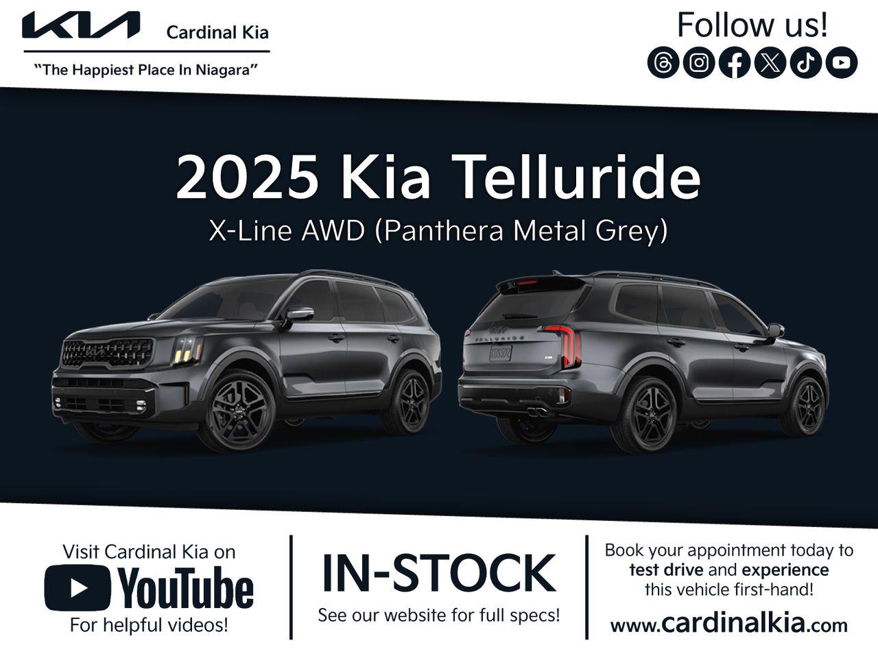 New 2025 Kia Telluride X-LINE for sale in Niagara Falls, ON