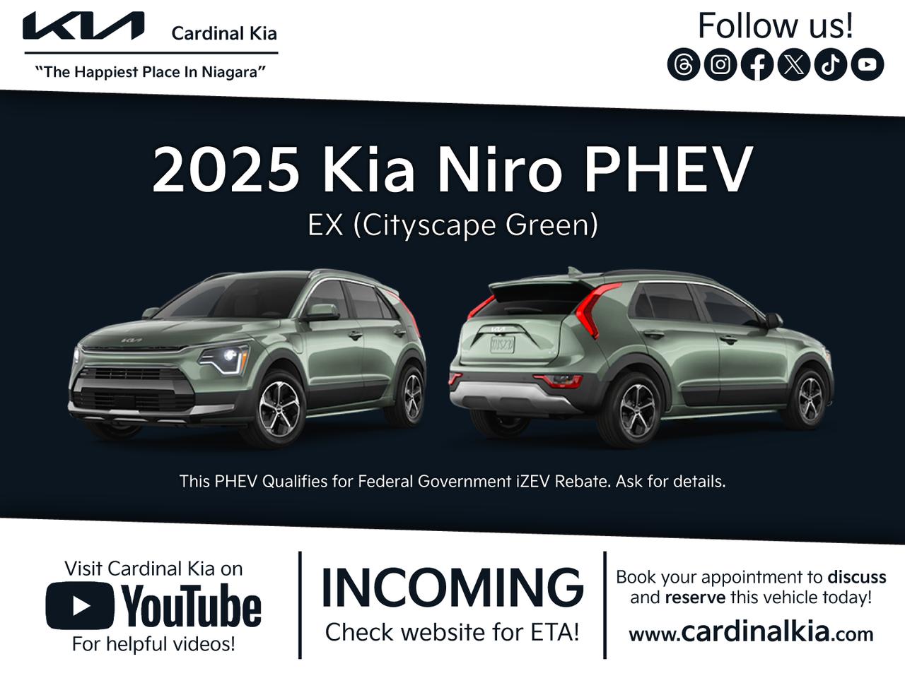 New 2025 Kia NIRO PHEV EX for sale in Niagara Falls, ON