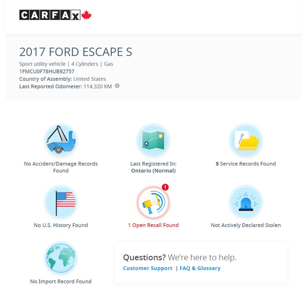 2017 Ford Escape S+New Tires+New Brakes+Camera+CLEAN CARFAX Photo