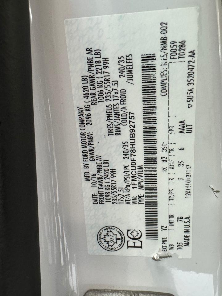2017 Ford Escape S+New Tires+New Brakes+Camera+CLEAN CARFAX Photo