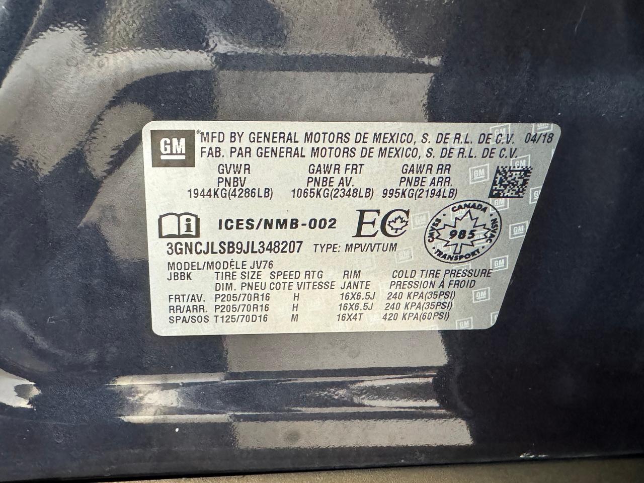 2018 Chevrolet Trax LT+Camera+ApplePlay+Remote Start+CLEAN CARFAX Photo