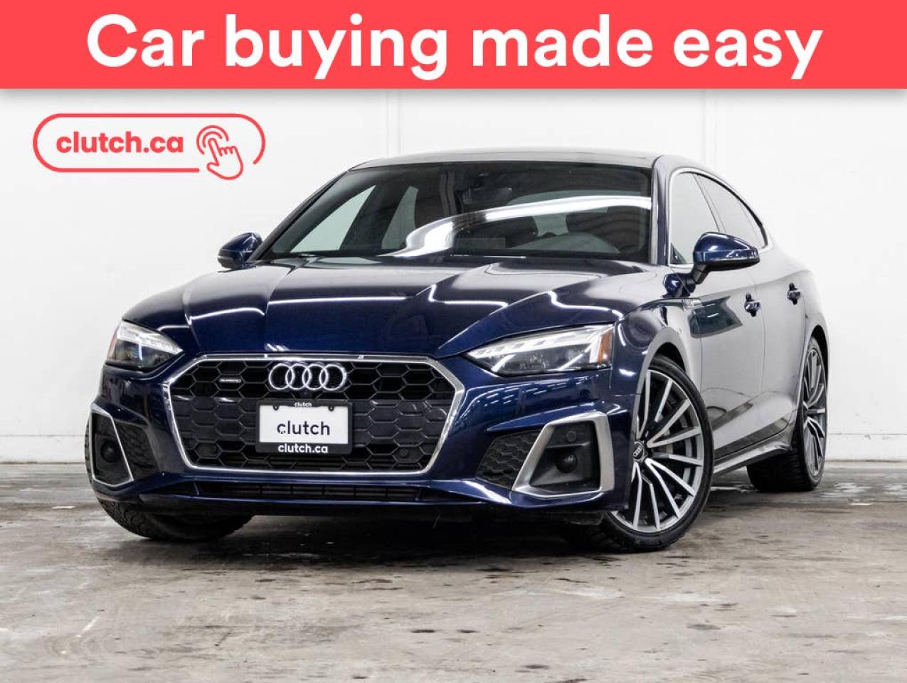 Used 2021 Audi A5 Sportback Pregressiv AWD w/ Apple CarPlay & Android Auto, Heated Front Seats, Rearview Camera for sale in Toronto, ON