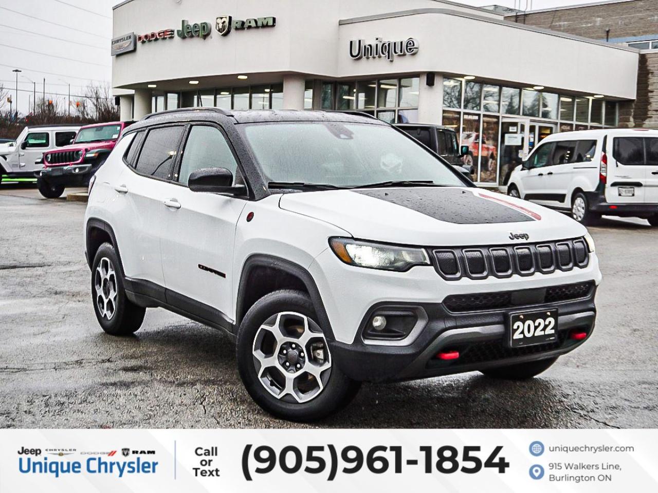 Used 2022 Jeep Compass Trailhawk 4x4| LEATHER-TRIMMED SEATS| for sale in Burlington, ON