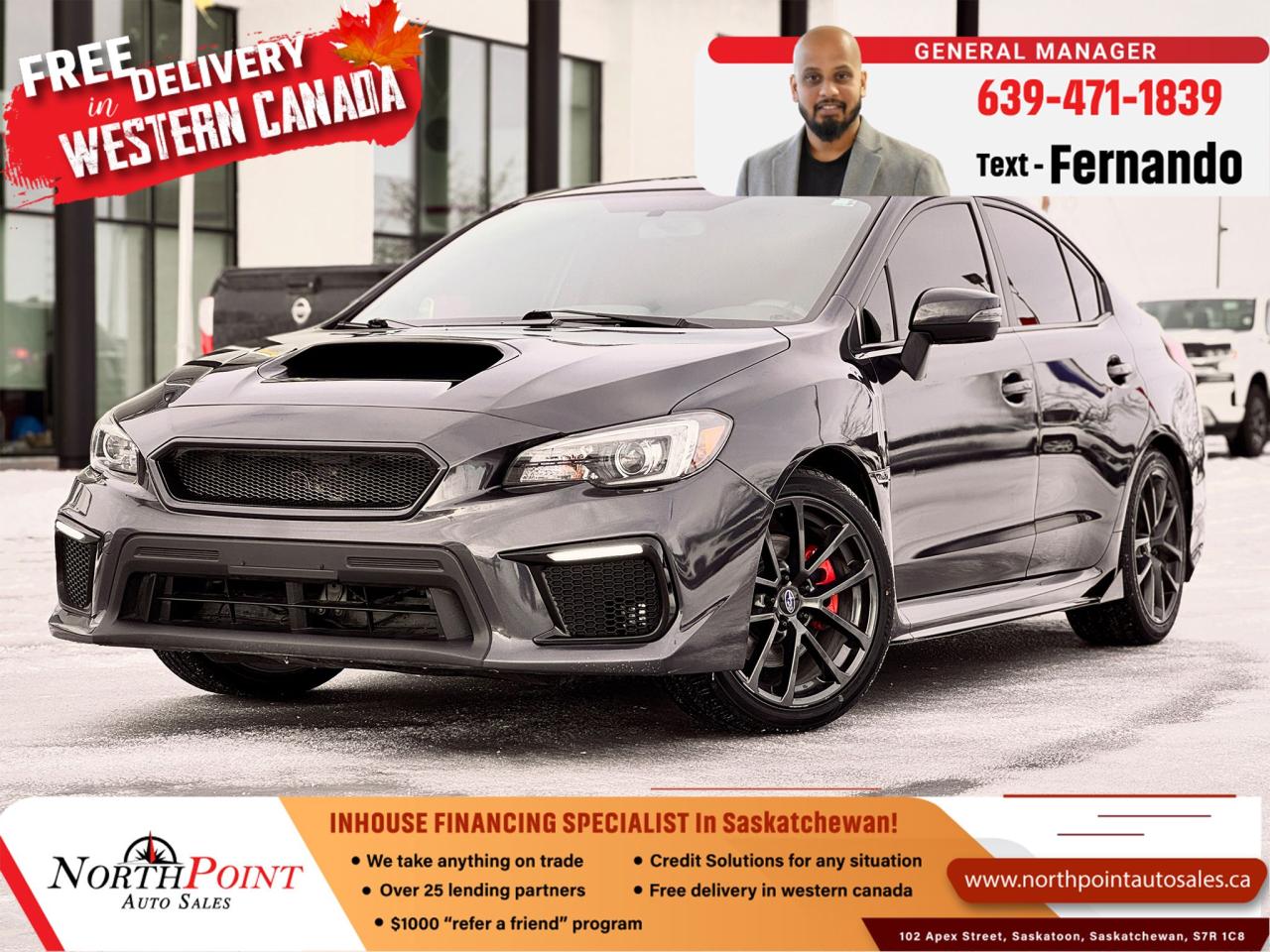 Used 2019 Subaru WRX Limited for sale in Saskatoon, SK