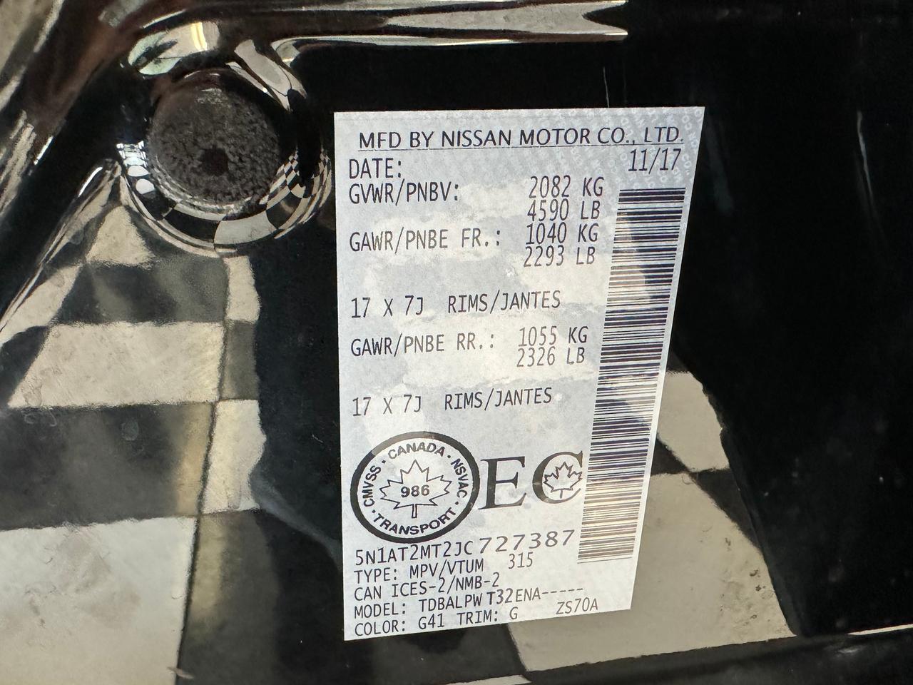 2018 Nissan Rogue S+New Tires+Blind Spot+ApplePlay+ACCIDENT FREE Photo