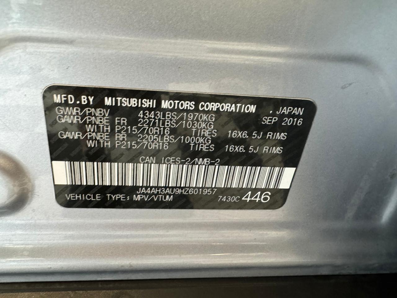 2017 Mitsubishi RVR ES+New Tires+Brakes+Camera+HeatedSeats+CleanCarfax Photo