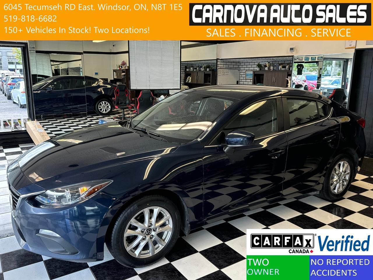2016 Mazda MAZDA3 GS+New Tires+Brakes+CAM+Hetated Seats+CLEAN CARFAX Photo0