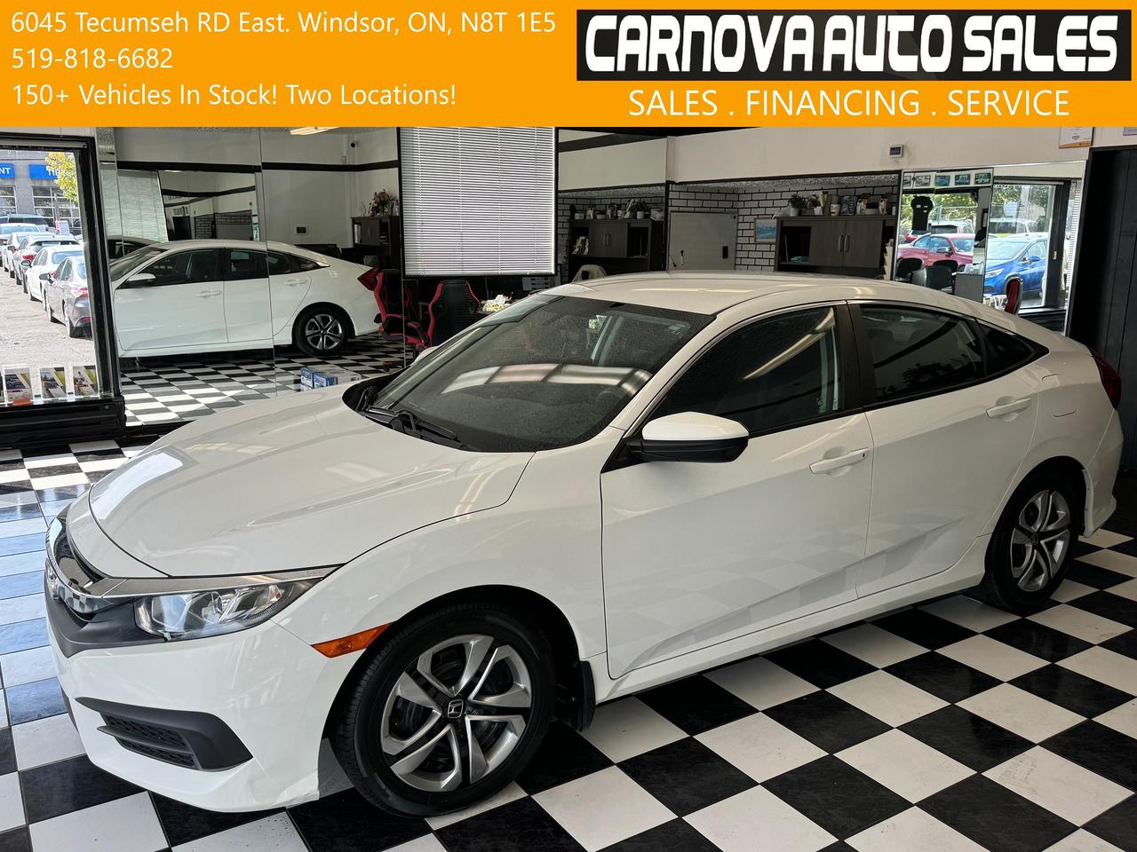 2016 Honda Civic LX+New Brakes+Camera+ApplePlay+A/C+Heated Seats Photo0