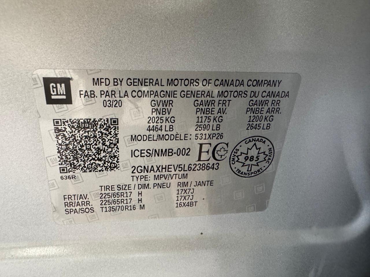2020 Chevrolet Equinox LS+ApplePlay+Lane Departure+HTD Seats+CLEAN CARFAX Photo
