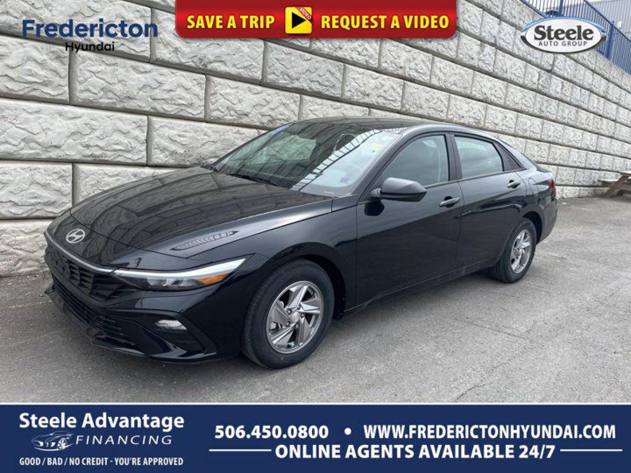Market Value Pricing. Recent Arrival! CVT FWD I4 4D SedanOdometer is 9131 kilometers below market average!Certification Program Details: 80 Point Inspection Fresh Oil Change Full Vehicle Detail Full tank of Gas 2 Years Fresh MVI Brake through Inspection Certified.2024 Hyundai Elantra Preferred LOW MILEAGEAre you in need of a trustworthy auto dealership that can deliver comprehensive financing solutions for your next car, irrespective of your credit situation? Look no further than Fredericton Hyundai. Proudly being a part of the Steele Auto Group, Atlantic Canadas most extensive automobile network with an array of 28 distinctive vehicle brands spread across 58 locations (and growing) throughout New Brunswick, Nova Scotia, and PEI, we offer a diverse selection of sought-after mainstream automotive brands. At Fredericton Hyundai, we are fully aware that life doesnt always go according to plan, and unfortunate circumstances can befall the best of us. With this understanding in mind, we extend financing solutions to clients across the credit spectrum via our Steele Advantage Financing program. This unique initiative liaises with more than 20 esteemed financial institutions to secure the optimal financing arrangement for our customers. Regardless of whether you boast an impeccable credit record or are battling with credit issues, Fredericton Hyundai and the Steele Auto Group bring a wealth of knowledge and resources to assist you in securing the ideal vehicle and finance package. Coupled with our convenient door-to-door delivery services and unwavering dedication to superior customer service, Fredericton Hyundai and the Steele Auto Group solidify their position as your premier automotive solution provider in New Brunswick, Nova Scotia, and PEI.