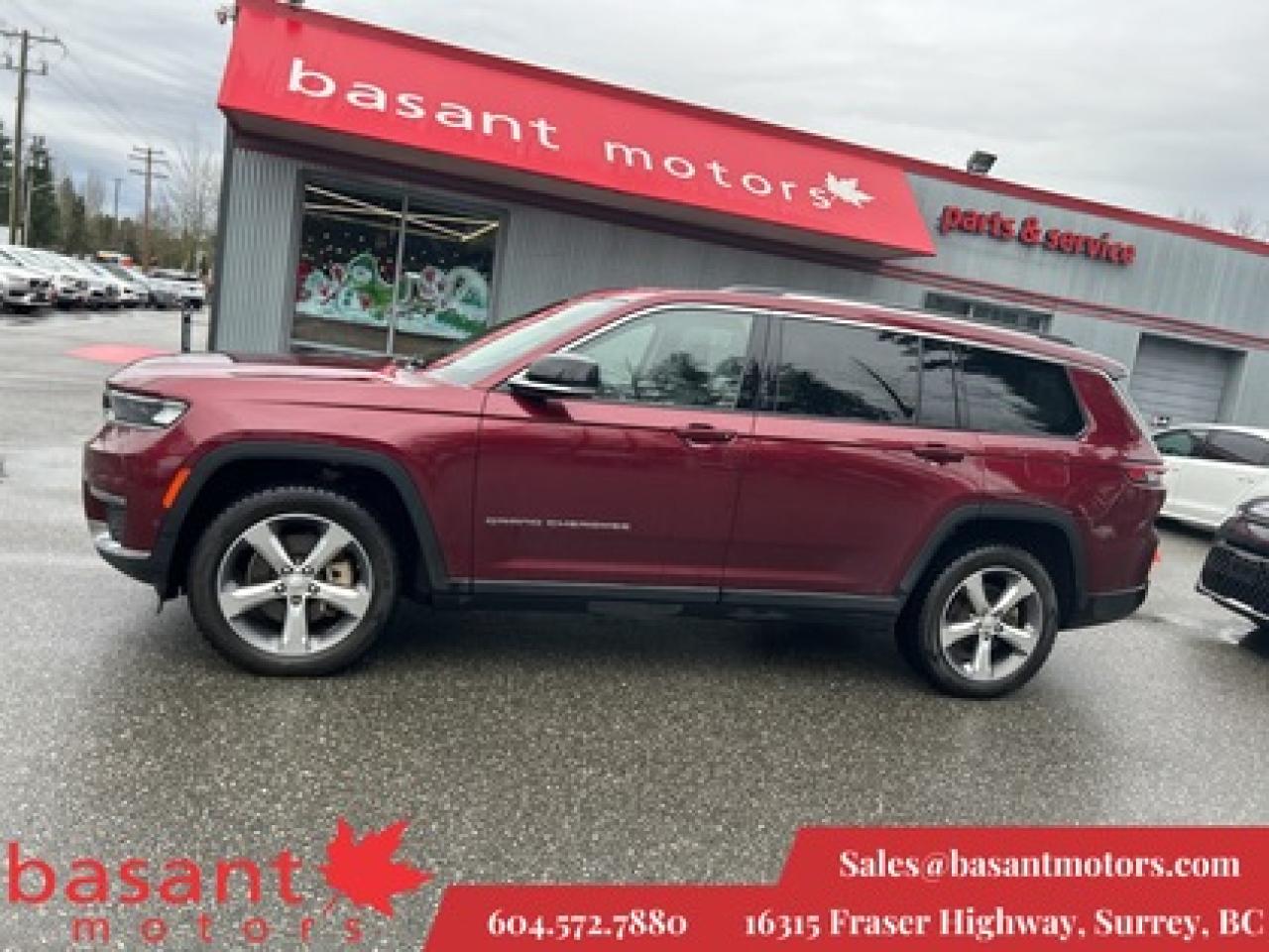 Used 2022 Jeep Grand Cherokee L Limited, Luxury Tech Pkg, PanoRoof, Nav, 360° Cam! for sale in Surrey, BC