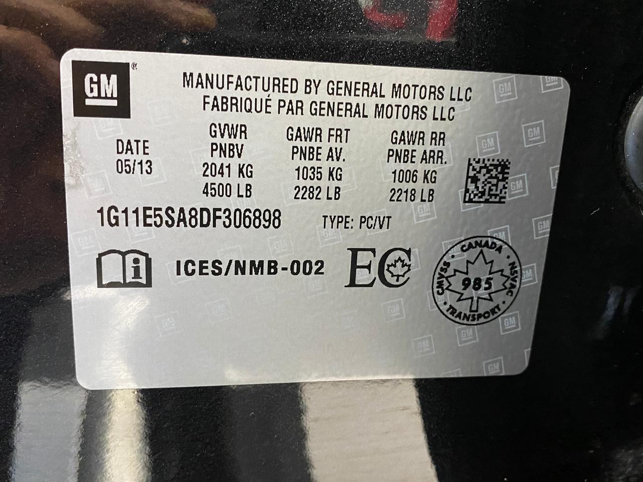 2013 Chevrolet Malibu LT+Bluetooth+A/C+Engine Remote Start+ACCIDENT FREE Photo