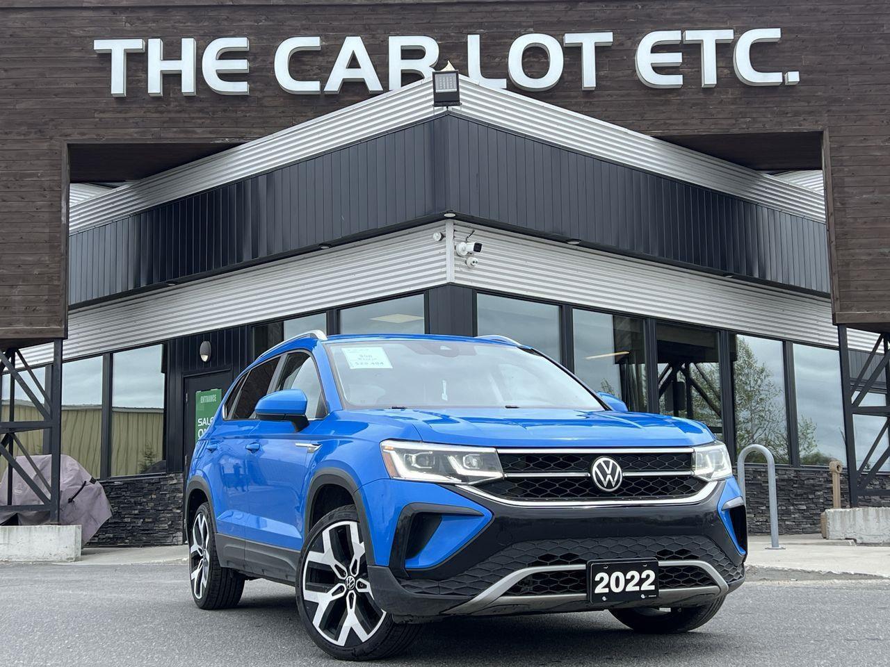 Used 2022 Volkswagen Taos Highline APPLE CARPLAY/ANDROID AUTO, HEATED LEATHER SEATS, NAV, BACK UP CAM, MOONROOF, SIRIUS XM! for sale in Sudbury, ON